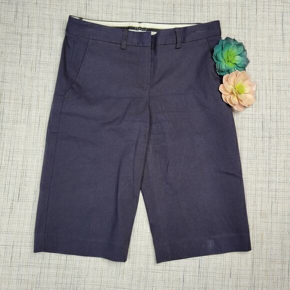 Theory Tailored Bermuda Eco Navy Coin Shorts 0‎ - Picture 1 of 6